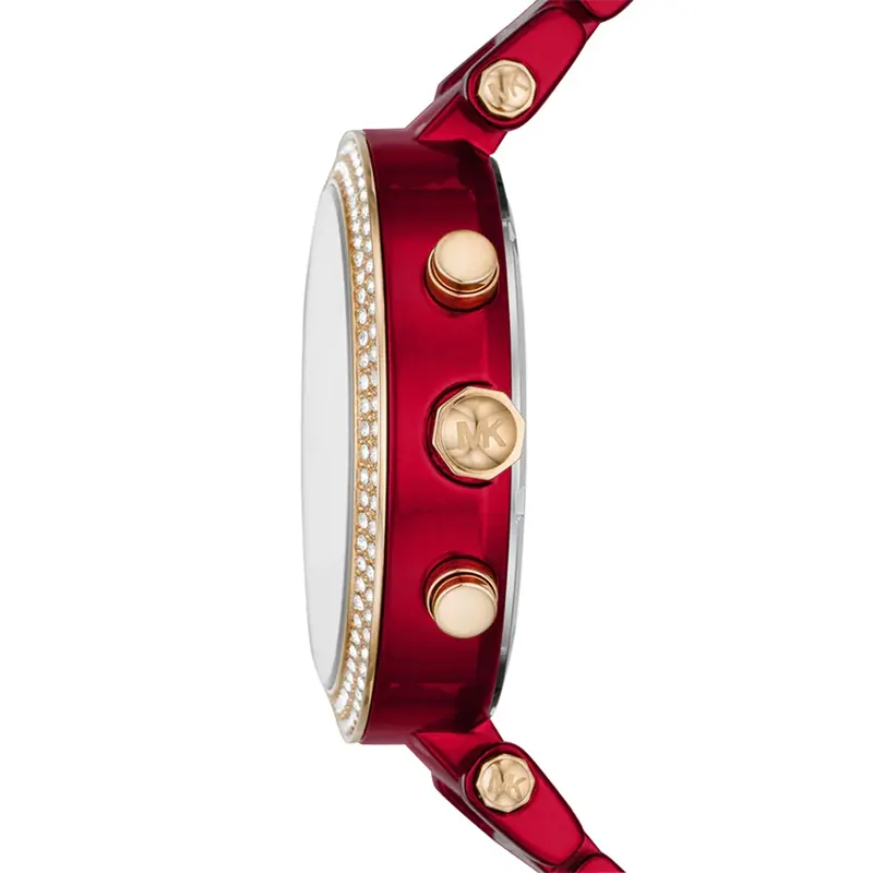Michael Kors Parker Red Dial Red Band Fashion Ladies Watch- MK6805